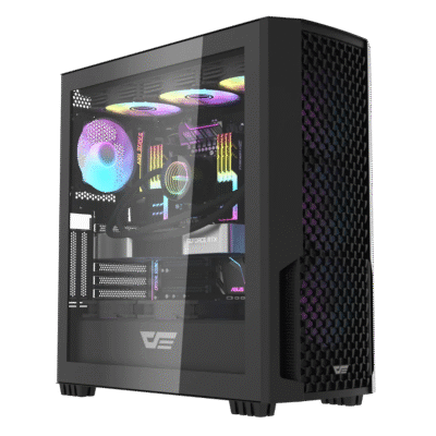 DarkFlash Casing DF2100 4 ARGB Fan ATX Black