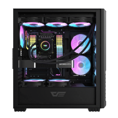 DarkFlash Casing DF2100 4 ARGB Fan ATX Black - Image 2