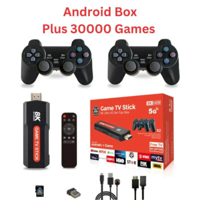 Original android plus gaming box Android 12 box 4k Smart with 2 Wilress Controller - Image 3