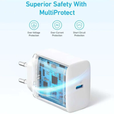 Anker Select 20w Usb-C Charger 2 Pin White - Image 2