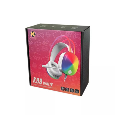 KGaming K99 Virtual 7.1 USB Gaming Headset - White - Image 5