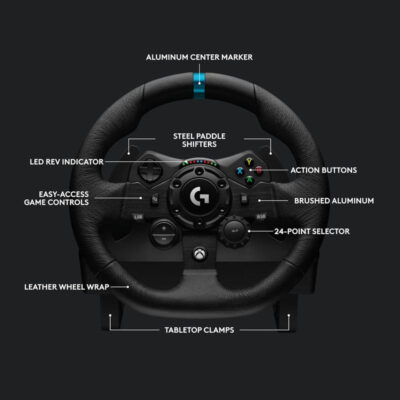 Logitech G923 Racing Wheel and Pedals with Logitech G Driving Force Shifter - Image 3