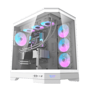 DarkFlash DQX90 Mid-Tower ATX Gaming Case – White
