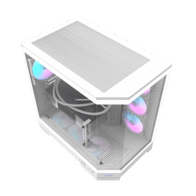 DarkFlash DQX90 Mid-Tower ATX Gaming Case – White - Image 2