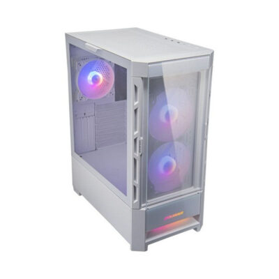 Cougar Duoface RGB White Mid Tower with 3 ARGB Fans Glass and Mesh Gaming Case - Games4u Pakistan